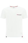 THOM BROWNE THOM BROWNE T-SHIRT WITH CHEST POCKET MEN