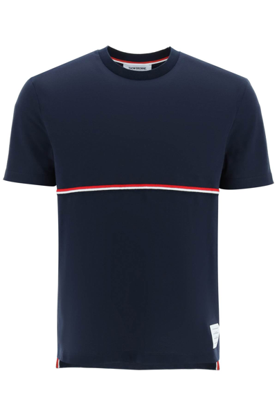 THOM BROWNE THOM BROWNE T-SHIRT WITH CHEST POCKET MEN