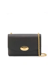 MULBERRY 'SMALL DARLEY' BLACK SHOULDER BAG WITH TWIST CLOSURE IN GRAINY LEATHER WOMAN