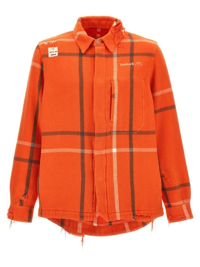 A-cold-wall* Timberland X Samuel Ross Future73 Overshirt In Naranja