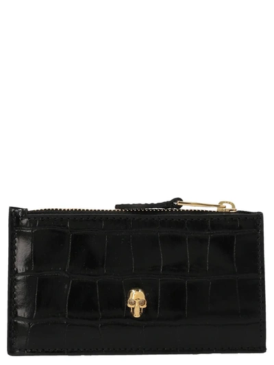 Alexander Mcqueen Black Leather Pouch