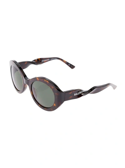 Balenciaga Eyewear Round Frame Sunglasses In Brown