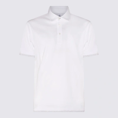 Brunello Cucinelli Men Classic Polo T-shirt In Blanc
