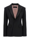 Dsquared2 Black Single-breasted Wool Blazer In Black
