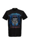 Dsquared2 Front Printed Cool Fit Crew-neck T-shirt In Black