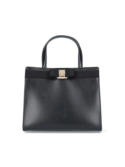 Ferragamo Tote In Black