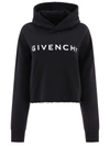 GIVENCHY GIVENCHY "GIVENCHY" CROPPED HOODIE