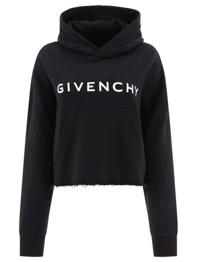 Givenchy "" Cropped Hoodie In Black