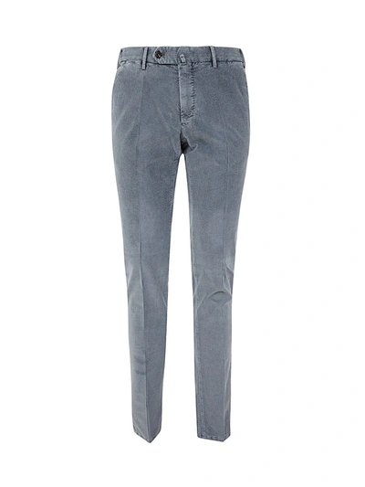 Pt01 Flat Front Trousers With Diagonal Pockets Clothing In Blue