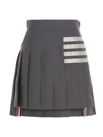 Thom Browne 4 Bar Skirt In Gray