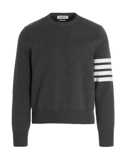 Thom Browne 4 Bar Sweater In Grey