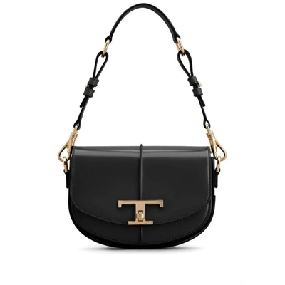 Tod's T Timeless Mini Shoulder Bag In Black