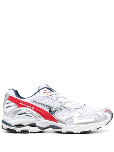 Mizuno 1906 Shoe S.l.wave Rider 10 Shoes In White/insigniablue/highriskred