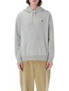 Polo Ralph Lauren Fleece Hoodie In Grey Heater