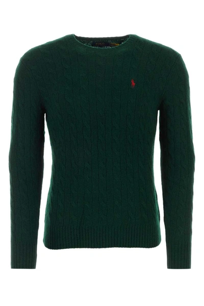 Polo Ralph Lauren Cable-knit Wool And Cashmere-blend Sweater In Green