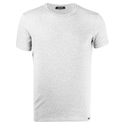 Tom Ford Short-sleeved Crewneck T-shirt In Grey