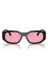 Versace Eyewear Rectangular Frame Sunglasses In Black