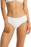 Sea Level Interlace Mid Bikini Bottoms In White