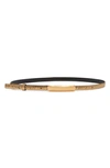 Tom Ford Adjustable Crocodile Pattern Belt With Gold-tone Buckle In 1y014 Dark Gold