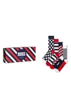 Happy Socks Xbdo09-6002 4-pack Classic Navy Socks Gift Set In Navy
