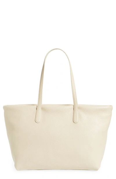 Mansur Gavriel Everyday Zip Leather Tote Bag In Avorio