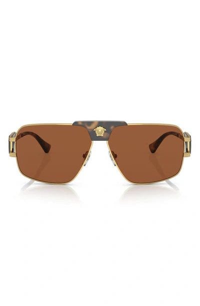 VERSACE 63MM OVERSIZE PILLOW SUNGLASSES