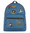 Coach Nasa Space Leather Backpack In Blue