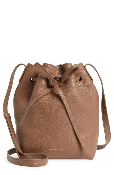 Mansur Gavriel Soft Leather Mini Bucket Bag In Biscotto