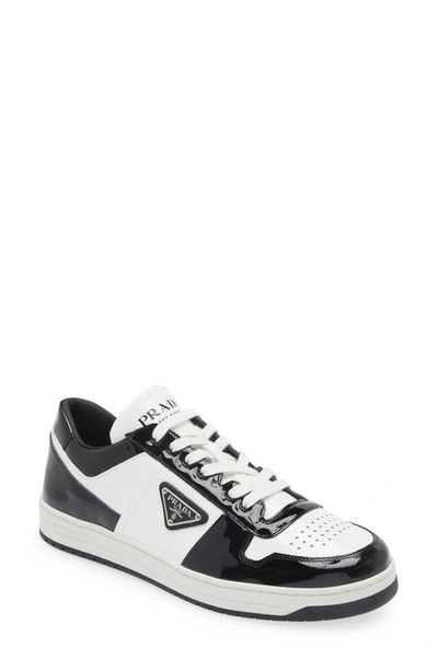 Prada Downtown Sneaker In Nero/ Bianco