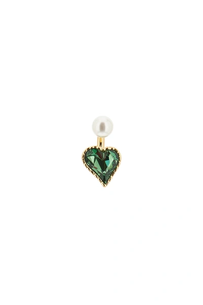 Saf Safu 'miss Eden Love' Single Earring In Gold,green