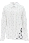 Attico Diana Shirt With Pinstriped Logo Pattern