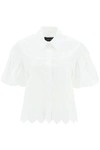 SIMONE ROCHA EMBROIDERED CROPPED SHIRT