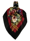 DOLCE & GABBANA FLORAL PRINT SCARF SCARVES, FOULARDS MULTICOLOR