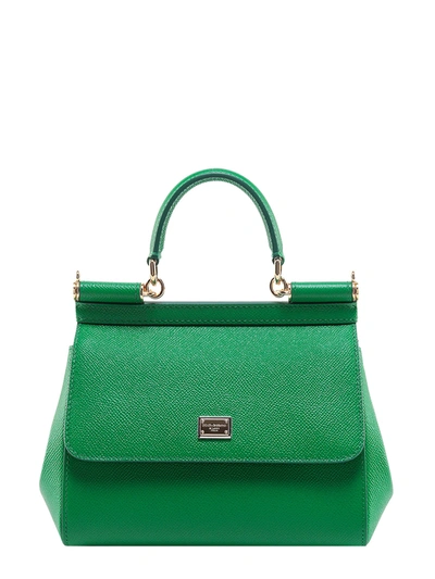 Dolce & Gabbana Small Sicily Bag In Green