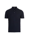 Zanone Mother Of Pearl Buttons Polo Shirt In Black