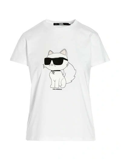 Karl Lagerfeld Ikonik 2.0 Choupette T-shirt In White