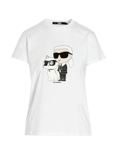 Karl Lagerfeld Ikonik 2.0 Short-sleeve T-shirt In White