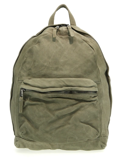 Giorgio Brato Leather Backpack In Green