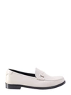 Saint Laurent Off-white Monogram Penny Loafers