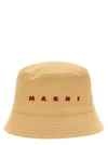 MARNI LOGO EMBROIDERY BUCKET HAT HATS BEIGE