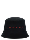 Marni Black Embroidered Logo Bucket Hat