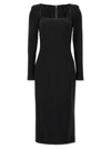 DOLCE & GABBANA MILAN STITCH DRESS DRESSES BLACK