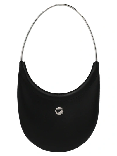 Coperni Ring Swipe Leather Shoulder Bag In Black