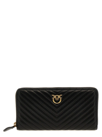Pinko Ryder Wallets, Card Holders Black In Nero Antique Gold
