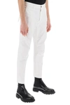 Dsquared2 Tailored White Trousers Crafted From Cotton-elastan Blend