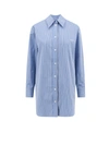 ISABEL MARANT COTTON SHIRT WITH STRIPED MOTIF