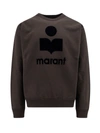 Isabel Marant Flocked Logo Cotton Sweatshirt