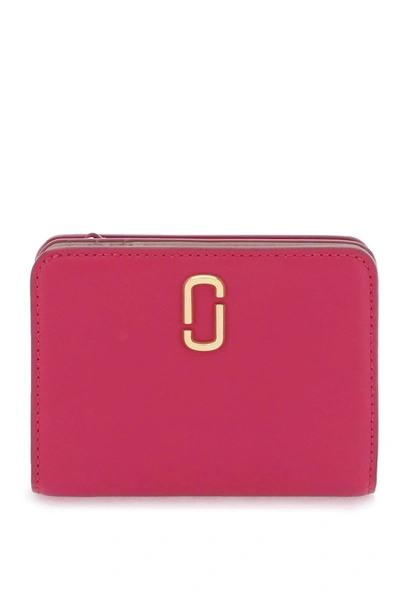 Marc Jacobs The J Marc Mini Compact Wallet In Lipstick Pink (fuchsia)