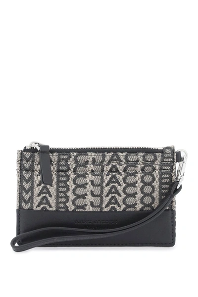 MARC JACOBS THE MONOGRAM TOP ZIP WRISTLET WALLET