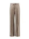 BRUNELLO CUCINELLI LINEN TROUSER WITH LUREX EFFECT